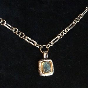 Brighton silver & aquamarine necklace